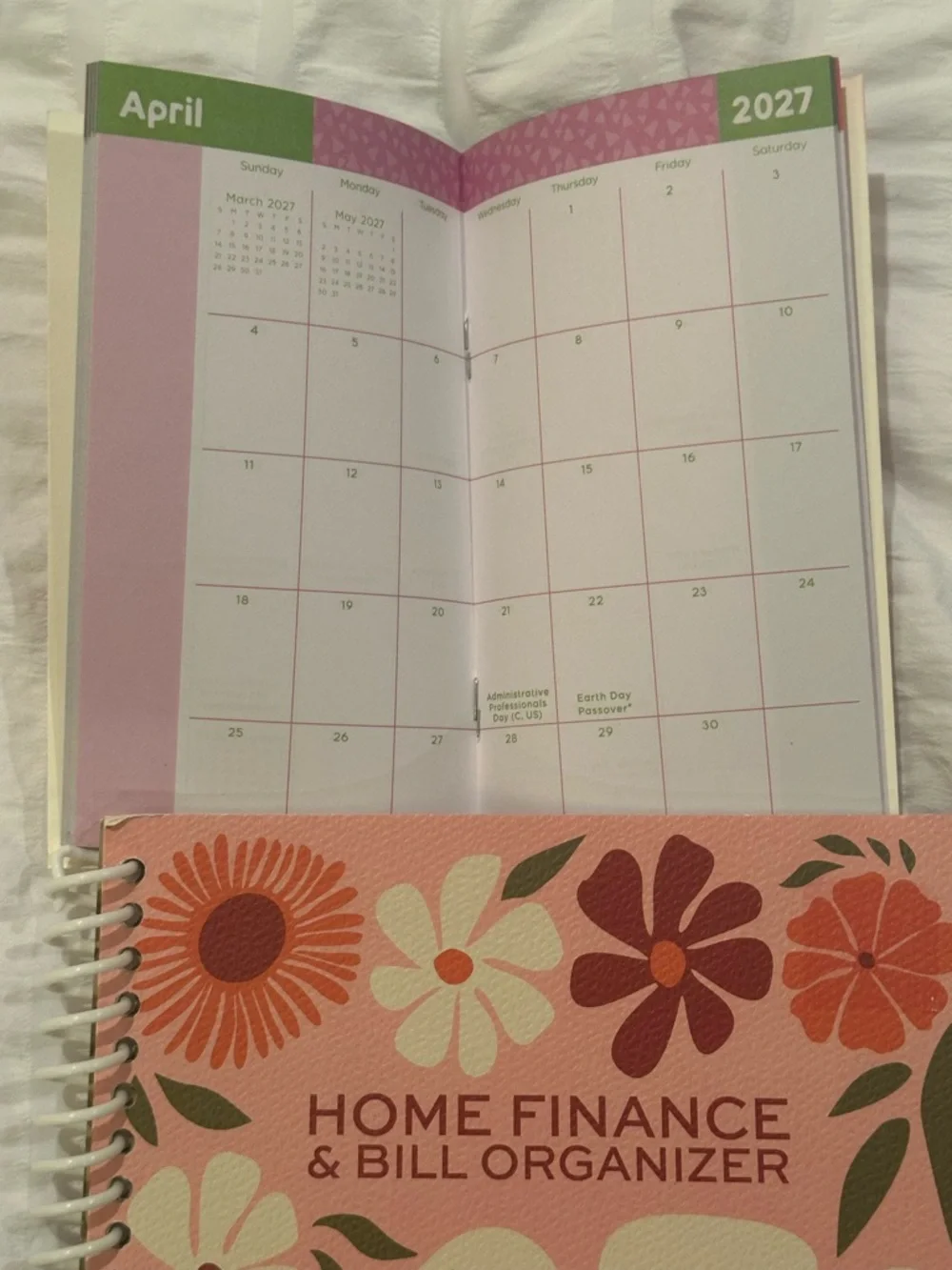 Home Finance & Bill Organizer Budget Planner & 2026 - 2027 two year Calendar